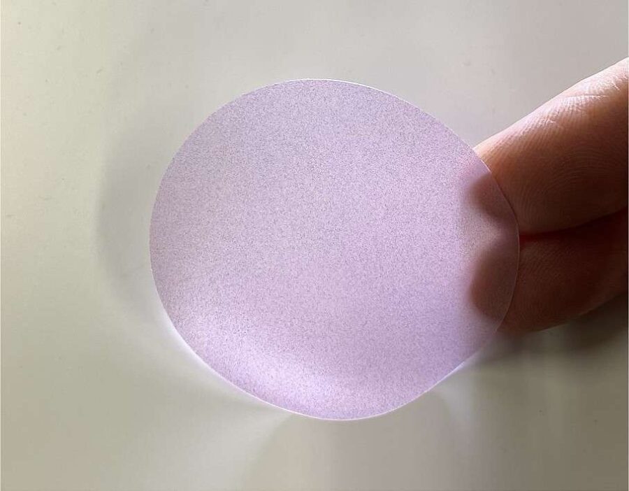 Diffusorfolie Rosé in runder Form für gleichmäßige Lichtstreuung.