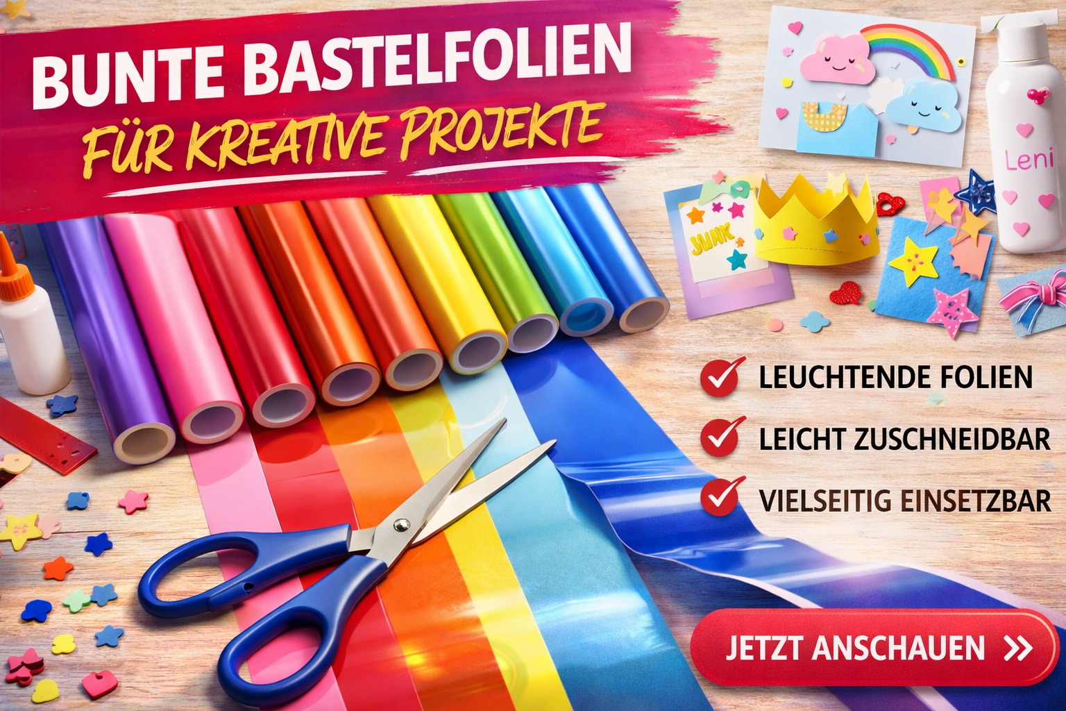 Bunte Bastelfolie aus Markenfolie