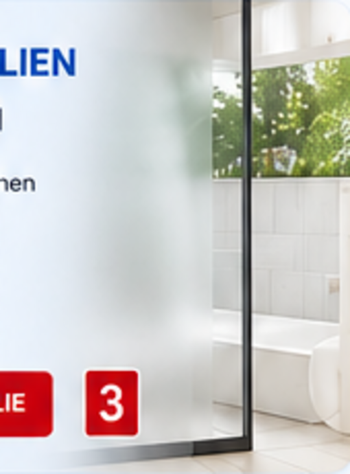 Milchglasfolie nach Maß als Sichtschutz für Fenster und Glastüren